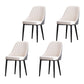 Scandinavian Indoor Side Chair Metal Upholstered Parsons Dining Room Chair White-Gray 4 Piece Set Black Clearhalo ' kitchen&dining_furn' 'Dining Chairs' 'Dining Tables & Seating' 'dining_chair' 'furn' 'furn_dining_chair' 'Furniture' 'furniture_dining_chair' 'Kitchen & Dining Furniture' 'kitchen' 4421578