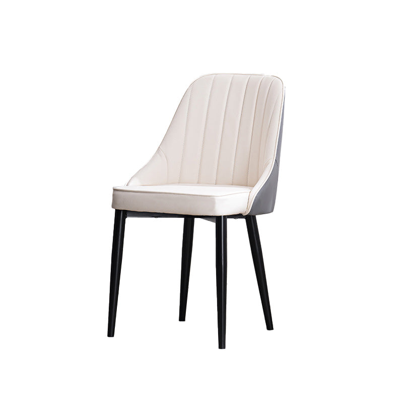 Scandinavian Indoor Side Chair Metal Upholstered Parsons Dining Room Chair Clearhalo ' kitchen&dining_furn' 'Dining Chairs' 'Dining Tables & Seating' 'dining_chair' 'furn' 'furn_dining_chair' 'Furniture' 'furniture_dining_chair' 'Kitchen & Dining Furniture' 'kitchen' 4421581