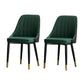 Scandinavian Indoor Side Chair Metal Upholstered Parsons Dining Room Chair Green-Black 2 Piece Set Brass Gold Clearhalo ' kitchen&dining_furn' 'Dining Chairs' 'Dining Tables & Seating' 'dining_chair' 'furn' 'furn_dining_chair' 'Furniture' 'furniture_dining_chair' 'Kitchen & Dining Furniture' 'kitchen' 4421588