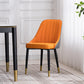 Scandinavian Indoor Side Chair Metal Upholstered Parsons Dining Room Chair Orange-Gray 1 Piece Brass Gold Clearhalo ' kitchen&dining_furn' 'Dining Chairs' 'Dining Tables & Seating' 'dining_chair' 'furn' 'furn_dining_chair' 'Furniture' 'furniture_dining_chair' 'Kitchen & Dining Furniture' 'kitchen' 4421601