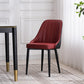 Scandinavian Indoor Side Chair Metal Upholstered Parsons Dining Room Chair Burgundy-Black 1 Piece Black Clearhalo ' kitchen&dining_furn' 'Dining Chairs' 'Dining Tables & Seating' 'dining_chair' 'furn' 'furn_dining_chair' 'Furniture' 'furniture_dining_chair' 'Kitchen & Dining Furniture' 'kitchen' 4421604