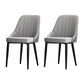 Scandinavian Indoor Side Chair Metal Upholstered Parsons Dining Room Chair Grey 2 Piece Set Black Clearhalo ' kitchen&dining_furn' 'Dining Chairs' 'Dining Tables & Seating' 'dining_chair' 'furn' 'furn_dining_chair' 'Furniture' 'furniture_dining_chair' 'Kitchen & Dining Furniture' 'kitchen' 4421608
