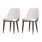 Scandinavian Indoor Side Chair Metal Upholstered Parsons Dining Room Chair White-Gray 2 Piece Set Brass Gold Clearhalo ' kitchen&dining_furn' 'Dining Chairs' 'Dining Tables & Seating' 'dining_chair' 'furn' 'furn_dining_chair' 'Furniture' 'furniture_dining_chair' 'Kitchen & Dining Furniture' 'kitchen' 4421611