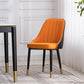 Scandinavian Indoor Side Chair Metal Upholstered Parsons Dining Room Chair Orange Black 1 Piece Brass Gold Clearhalo ' kitchen&dining_furn' 'Dining Chairs' 'Dining Tables & Seating' 'dining_chair' 'furn' 'furn_dining_chair' 'Furniture' 'furniture_dining_chair' 'Kitchen & Dining Furniture' 'kitchen' 4421613