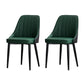Scandinavian Indoor Side Chair Metal Upholstered Parsons Dining Room Chair Green-Black 2 Piece Set Black Clearhalo ' kitchen&dining_furn' 'Dining Chairs' 'Dining Tables & Seating' 'dining_chair' 'furn' 'furn_dining_chair' 'Furniture' 'furniture_dining_chair' 'Kitchen & Dining Furniture' 'kitchen' 4421617