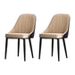 Scandinavian Indoor Side Chair Metal Upholstered Parsons Dining Room Chair Khaki-Black 2 Piece Set Black Clearhalo ' kitchen&dining_furn' 'Dining Chairs' 'Dining Tables & Seating' 'dining_chair' 'furn' 'furn_dining_chair' 'Furniture' 'furniture_dining_chair' 'Kitchen & Dining Furniture' 'kitchen' 4421620