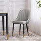 Scandinavian Indoor Side Chair Metal Upholstered Parsons Dining Room Chair Grey 1 Piece Brass Gold Clearhalo ' kitchen&dining_furn' 'Dining Chairs' 'Dining Tables & Seating' 'dining_chair' 'furn' 'furn_dining_chair' 'Furniture' 'furniture_dining_chair' 'Kitchen & Dining Furniture' 'kitchen' 4421622