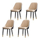 Scandinavian Indoor Side Chair Metal Upholstered Parsons Dining Room Chair Khaki-Black 4 Piece Set Brass Gold Clearhalo ' kitchen&dining_furn' 'Dining Chairs' 'Dining Tables & Seating' 'dining_chair' 'furn' 'furn_dining_chair' 'Furniture' 'furniture_dining_chair' 'Kitchen & Dining Furniture' 'kitchen' 4421630