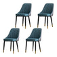 Scandinavian Indoor Side Chair Metal Upholstered Parsons Dining Room Chair Dark Blue-Gray 4 Piece Set Brass Gold Clearhalo ' kitchen&dining_furn' 'Dining Chairs' 'Dining Tables & Seating' 'dining_chair' 'furn' 'furn_dining_chair' 'Furniture' 'furniture_dining_chair' 'Kitchen & Dining Furniture' 'kitchen' 4421633