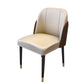 Scandinavian Home Side Chair Metal Upholstered Parsons Dining Room Chair White-Brown 1 Piece Clearhalo ' kitchen&dining_furn' 'Dining Chairs' 'Dining Tables & Seating' 'dining_chair' 'furn' 'furn_dining_chair' 'Furniture' 'furniture_dining_chair' 'Kitchen & Dining Furniture' 'kitchen' 4421639