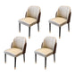 Scandinavian Home Side Chair Metal Upholstered Parsons Dining Room Chair White-Brown 4 Piece Set Clearhalo ' kitchen&dining_furn' 'Dining Chairs' 'Dining Tables & Seating' 'dining_chair' 'furn' 'furn_dining_chair' 'Furniture' 'furniture_dining_chair' 'Kitchen & Dining Furniture' 'kitchen' 4421642