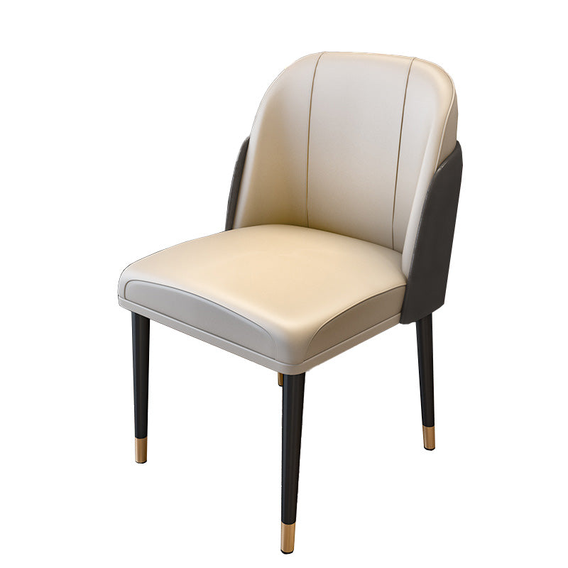 Scandinavian Home Side Chair Metal Upholstered Parsons Dining Room Chair Clearhalo ' kitchen&dining_furn' 'Dining Chairs' 'Dining Tables & Seating' 'dining_chair' 'furn' 'furn_dining_chair' 'Furniture' 'furniture_dining_chair' 'Kitchen & Dining Furniture' 'kitchen' 4421647