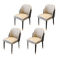Scandinavian Home Side Chair Metal Upholstered Parsons Dining Room Chair White-Gray 4 Piece Set Clearhalo ' kitchen&dining_furn' 'Dining Chairs' 'Dining Tables & Seating' 'dining_chair' 'furn' 'furn_dining_chair' 'Furniture' 'furniture_dining_chair' 'Kitchen & Dining Furniture' 'kitchen' 4421648