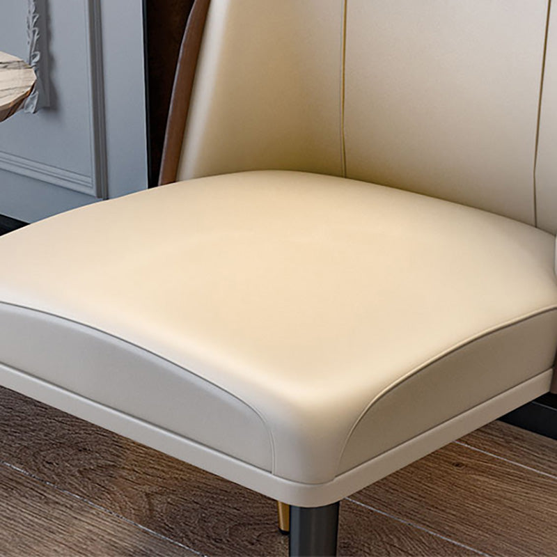 Scandinavian Home Side Chair Metal Upholstered Parsons Dining Room Chair Clearhalo ' kitchen&dining_furn' 'Dining Chairs' 'Dining Tables & Seating' 'dining_chair' 'furn' 'furn_dining_chair' 'Furniture' 'furniture_dining_chair' 'Kitchen & Dining Furniture' 'kitchen' 4421649