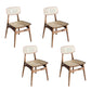 Traditional Wood Dining Armless Chair Wicker Dining Chair for Restaurant Use Walnut 4 Piece Set Clearhalo ' kitchen&dining_furn' 'Dining Chairs' 'Dining Tables & Seating' 'dining_chair' 'furn' 'furn_dining_chair' 'Furniture' 'furniture_dining_chair' 'Kitchen & Dining Furniture' 'kitchen' 4421663