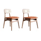 Traditional Wood Dining Armless Chair Wicker Dining Chair for Restaurant Use Red Brown 2 Piece Set Clearhalo ' kitchen&dining_furn' 'Dining Chairs' 'Dining Tables & Seating' 'dining_chair' 'furn' 'furn_dining_chair' 'Furniture' 'furniture_dining_chair' 'Kitchen & Dining Furniture' 'kitchen' 4421672