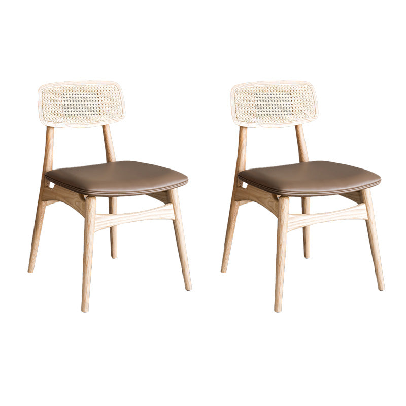 Traditional Wood Dining Armless Chair Wicker Dining Chair for Restaurant Use Taupe 2 Piece Set Clearhalo ' kitchen&dining_furn' 'Dining Chairs' 'Dining Tables & Seating' 'dining_chair' 'furn' 'furn_dining_chair' 'Furniture' 'furniture_dining_chair' 'Kitchen & Dining Furniture' 'kitchen' 4421678