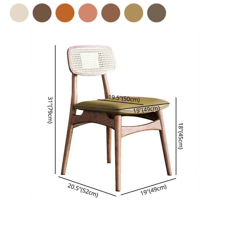 Traditional Wood Dining Armless Chair Wicker Dining Chair for Restaurant Use Clearhalo ' kitchen&dining_furn' 'Dining Chairs' 'Dining Tables & Seating' 'dining_chair' 'furn' 'furn_dining_chair' 'Furniture' 'furniture_dining_chair' 'Kitchen & Dining Furniture' 'kitchen' 4421680