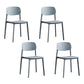 Conference Room Scandinavian Plastic Side Chair Matte Finish Open Back Dining Chair Grey 4 Piece Set Clearhalo ' kitchen&dining_furn' 'Dining Chairs' 'Dining Tables & Seating' 'dining_chair' 'furn' 'furn_dining_chair' 'Furniture' 'furniture_dining_chair' 'Kitchen & Dining Furniture' 'kitchen' 4421694