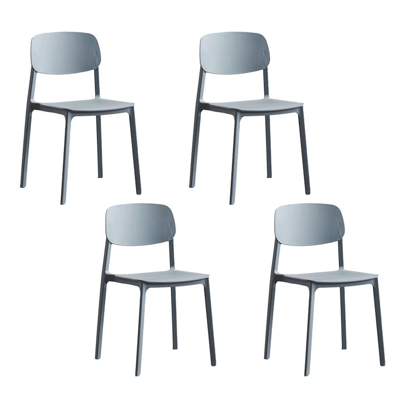Conference Room Scandinavian Plastic Side Chair Matte Finish Open Back Dining Chair Grey 4 Piece Set Clearhalo ' kitchen&dining_furn' 'Dining Chairs' 'Dining Tables & Seating' 'dining_chair' 'furn' 'furn_dining_chair' 'Furniture' 'furniture_dining_chair' 'Kitchen & Dining Furniture' 'kitchen' 4421694