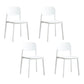 Conference Room Scandinavian Plastic Side Chair Matte Finish Open Back Dining Chair White 4 Piece Set Clearhalo ' kitchen&dining_furn' 'Dining Chairs' 'Dining Tables & Seating' 'dining_chair' 'furn' 'furn_dining_chair' 'Furniture' 'furniture_dining_chair' 'Kitchen & Dining Furniture' 'kitchen' 4421697