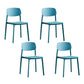 Conference Room Scandinavian Plastic Side Chair Matte Finish Open Back Dining Chair Peacock Blue 4 Piece Set Clearhalo ' kitchen&dining_furn' 'Dining Chairs' 'Dining Tables & Seating' 'dining_chair' 'furn' 'furn_dining_chair' 'Furniture' 'furniture_dining_chair' 'Kitchen & Dining Furniture' 'kitchen' 4421701
