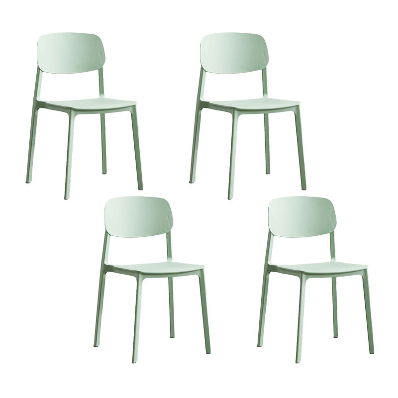 Conference Room Scandinavian Plastic Side Chair Matte Finish Open Back Dining Chair Light Green 4 Piece Set Clearhalo ' kitchen&dining_furn' 'Dining Chairs' 'Dining Tables & Seating' 'dining_chair' 'furn' 'furn_dining_chair' 'Furniture' 'furniture_dining_chair' 'Kitchen & Dining Furniture' 'kitchen' 4421703