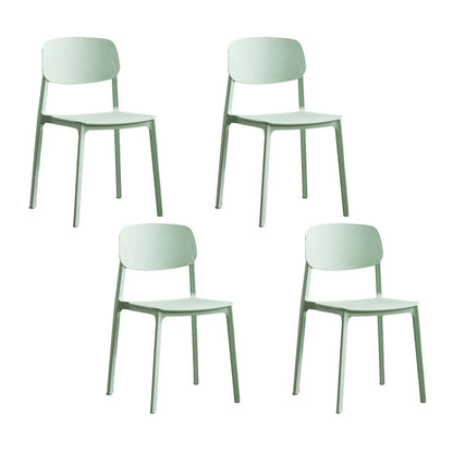 Conference Room Scandinavian Plastic Side Chair Matte Finish Open Back Dining Chair Light Green 4 Piece Set Clearhalo ' kitchen&dining_furn' 'Dining Chairs' 'Dining Tables & Seating' 'dining_chair' 'furn' 'furn_dining_chair' 'Furniture' 'furniture_dining_chair' 'Kitchen & Dining Furniture' 'kitchen' 4421703