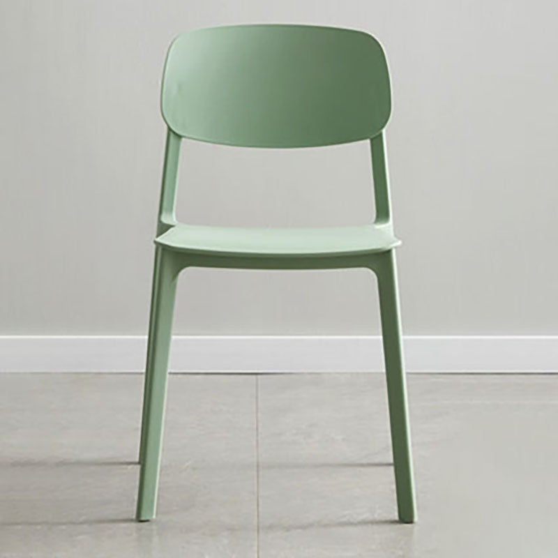 Conference Room Scandinavian Plastic Side Chair Matte Finish Open Back Dining Chair Clearhalo ' kitchen&dining_furn' 'Dining Chairs' 'Dining Tables & Seating' 'dining_chair' 'furn' 'furn_dining_chair' 'Furniture' 'furniture_dining_chair' 'Kitchen & Dining Furniture' 'kitchen' 4421709
