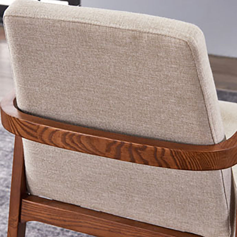 Traditional Wood Dining Chair for Home Use Solid Back Cushioned Chair with Arm Clearhalo ' kitchen&dining_furn' 'Dining Chairs' 'Dining Tables & Seating' 'dining_chair' 'furn' 'furn_dining_chair' 'Furniture' 'furniture_dining_chair' 'Kitchen & Dining Furniture' 'kitchen' 4421742