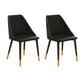 Nordic Style Leather Dining Chair Armless Metal Dining Room Chairs for Home Use Black-Gold 2 Piece Set Clearhalo ' kitchen&dining_furn' 'Dining Chairs' 'Dining Tables & Seating' 'dining_chair' 'furn' 'furn_dining_chair' 'Furniture' 'furniture_dining_chair' 'Kitchen & Dining Furniture' 'kitchen' 4421768
