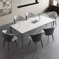 1/4/5/6/7 Pcs Metal Modern Dining Set with Rectangle Table Dinette Set 7 Pieces: Table, 6 Chairs Clearhalo 'Dining Room Sets' 'Dining Tables & Seating' 'dining_room_set' 'furn' 'furn_dining_room_set' 'Furniture' 'furniture_dining_room_set' 'Kitchen & Dining Furniture' 'kitchen&dining_furn' 'kitchen' 4421772