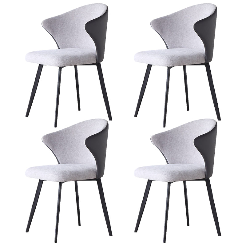 1/4/5/6/7 Pcs Metal Modern Dining Set with Rectangle Table Dinette Set 4 White Chairs Clearhalo 'Dining Room Sets' 'Dining Tables & Seating' 'dining_room_set' 'furn' 'furn_dining_room_set' 'Furniture' 'furniture_dining_room_set' 'Kitchen & Dining Furniture' 'kitchen&dining_furn' 'kitchen' 4421774