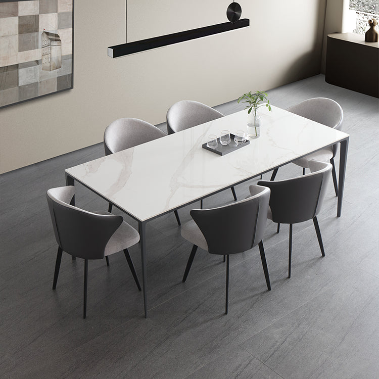 1/4/5/6/7 Pcs Metal Modern Dining Set with Rectangle Table Dinette Set Clearhalo 'Dining Room Sets' 'Dining Tables & Seating' 'dining_room_set' 'furn' 'furn_dining_room_set' 'Furniture' 'furniture_dining_room_set' 'Kitchen & Dining Furniture' 'kitchen&dining_furn' 'kitchen' 4421777