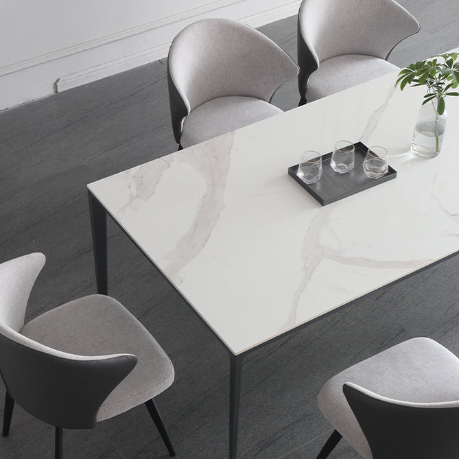 1/4/5/6/7 Pcs Metal Modern Dining Set with Rectangle Table Dinette Set Clearhalo 'Dining Room Sets' 'Dining Tables & Seating' 'dining_room_set' 'furn' 'furn_dining_room_set' 'Furniture' 'furniture_dining_room_set' 'Kitchen & Dining Furniture' 'kitchen&dining_furn' 'kitchen' 4421779