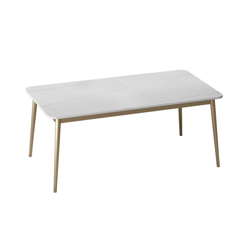 1/5/7 Pcs Metal Glam Dining Table Set with Rectangle Table Dinette Set Clearhalo 'Dining Room Sets' 'Dining Tables & Seating' 'dining_room_set' 'furn' 'furn_dining_room_set' 'Furniture' 'furniture_dining_room_set' 'Kitchen & Dining Furniture' 'kitchen&dining_furn' 'kitchen' 4421790