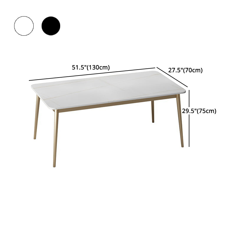 1/5/7 Pcs Metal Glam Dining Table Set with Rectangle Table Dinette Set Clearhalo 'Dining Room Sets' 'Dining Tables & Seating' 'dining_room_set' 'furn' 'furn_dining_room_set' 'Furniture' 'furniture_dining_room_set' 'Kitchen & Dining Furniture' 'kitchen&dining_furn' 'kitchen' 4421806