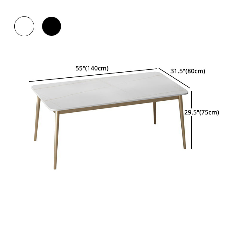 1/5/7 Pcs Metal Glam Dining Table Set with Rectangle Table Dinette Set Clearhalo 'Dining Room Sets' 'Dining Tables & Seating' 'dining_room_set' 'furn' 'furn_dining_room_set' 'Furniture' 'furniture_dining_room_set' 'Kitchen & Dining Furniture' 'kitchen&dining_furn' 'kitchen' 4421807
