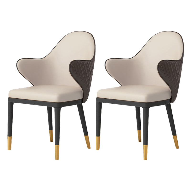 1/2/4/5 Pcs Metal Glam Dining Room Set with Round Table and Arm Chairs Dinette Set 2 White Chairs Clearhalo 'Dining Room Sets' 'Dining Tables & Seating' 'dining_room_set' 'furn' 'furn_dining_room_set' 'Furniture' 'furniture_dining_room_set' 'Kitchen & Dining Furniture' 'kitchen&dining_furn' 'kitchen' 4421810