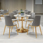 1/2/4/5 Pcs Metal Glam Dining Room Set with Round Table and Metal Base Dining Set Clearhalo 'Dining Room Sets' 'Dining Tables & Seating' 'dining_room_set' 'furn' 'furn_dining_room_set' 'Furniture' 'furniture_dining_room_set' 'Kitchen & Dining Furniture' 'kitchen&dining_furn' 'kitchen' 4421850