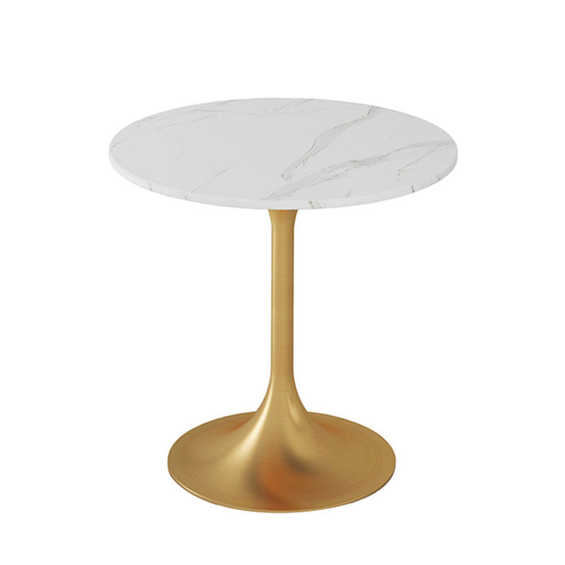 1/2/4/5 Pcs Metal Glam Dining Room Set with Round Table and Metal Base Dining Set White 28"L x 28"W Clearhalo 'Dining Room Sets' 'Dining Tables & Seating' 'dining_room_set' 'furn' 'furn_dining_room_set' 'Furniture' 'furniture_dining_room_set' 'Kitchen & Dining Furniture' 'kitchen&dining_furn' 'kitchen' 4421852