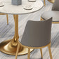 1/2/4/5 Pcs Metal Glam Dining Room Set with Round Table and Metal Base Dining Set Clearhalo 'Dining Room Sets' 'Dining Tables & Seating' 'dining_room_set' 'furn' 'furn_dining_room_set' 'Furniture' 'furniture_dining_room_set' 'Kitchen & Dining Furniture' 'kitchen&dining_furn' 'kitchen' 4421855