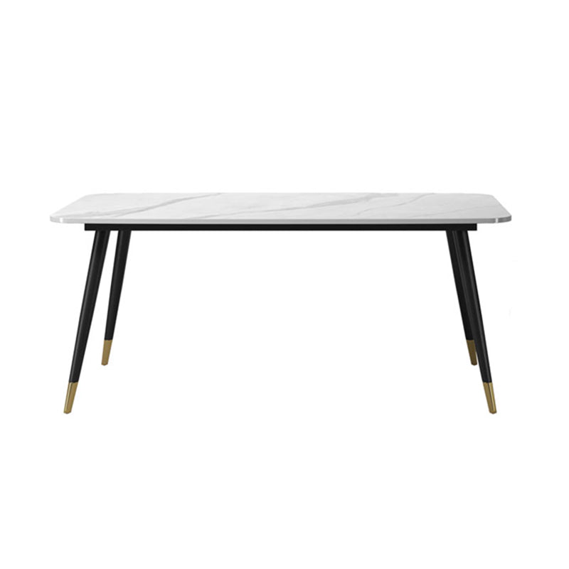 Modern 1/2/5/7 Pieces Rectangle Dining Set Sintered Stone Dining Table Set with Chairs Clearhalo 'Dining Room Sets' 'Dining Tables & Seating' 'dining_room_set' 'furn' 'furn_dining_room_set' 'Furniture' 'furniture_dining_room_set' 'Kitchen & Dining Furniture' 'kitchen&dining_furn' 'kitchen' 4421882