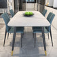 Modern 1/2/5/7 Pieces Rectangle Dining Set Sintered Stone Dining Table Set with Chairs Clearhalo 'Dining Room Sets' 'Dining Tables & Seating' 'dining_room_set' 'furn' 'furn_dining_room_set' 'Furniture' 'furniture_dining_room_set' 'Kitchen & Dining Furniture' 'kitchen&dining_furn' 'kitchen' 4421885