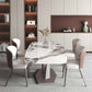 Luxury 1/4/5/6/7 Pieces Dining Set Sintered Stone Dining Table Set with Leather Chairs 5 Pieces: Table, 4 Chairs Clearhalo 'Dining Room Sets' 'Dining Tables & Seating' 'dining_room_set' 'furn' 'furn_dining_room_set' 'Furniture' 'furniture_dining_room_set' 'Kitchen & Dining Furniture' 'kitchen&dining_furn' 'kitchen' 4421905