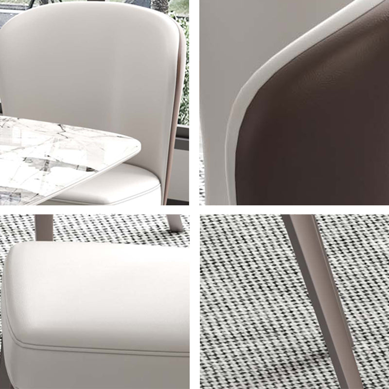 Luxury 1/4/5/6/7 Pieces Dining Set Sintered Stone Dining Table Set with Leather Chairs Clearhalo 'Dining Room Sets' 'Dining Tables & Seating' 'dining_room_set' 'furn' 'furn_dining_room_set' 'Furniture' 'furniture_dining_room_set' 'Kitchen & Dining Furniture' 'kitchen&dining_furn' 'kitchen' 4421910