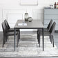 1/3/4/5/7 Pieces Modern Dining Set with Grey Top Table and Leather Chairs Dinette Set Clearhalo 'Dining Room Sets' 'Dining Tables & Seating' 'dining_room_set' 'furn' 'furn_dining_room_set' 'Furniture' 'furniture_dining_room_set' 'Kitchen & Dining Furniture' 'kitchen&dining_furn' 'kitchen' 4421921
