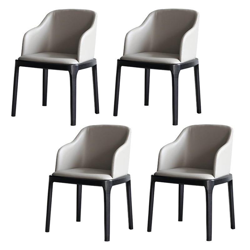1/3/4/5/7 Pieces Modern Dining Set with Grey Top Table and Leather Chairs Dinette Set 4 Grey Chairs Clearhalo 'Dining Room Sets' 'Dining Tables & Seating' 'dining_room_set' 'furn' 'furn_dining_room_set' 'Furniture' 'furniture_dining_room_set' 'Kitchen & Dining Furniture' 'kitchen&dining_furn' 'kitchen' 4421924