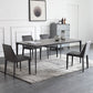1/3/4/5/7 Pieces Modern Dining Set with Grey Top Table and Leather Chairs Dinette Set Clearhalo 'Dining Room Sets' 'Dining Tables & Seating' 'dining_room_set' 'furn' 'furn_dining_room_set' 'Furniture' 'furniture_dining_room_set' 'Kitchen & Dining Furniture' 'kitchen&dining_furn' 'kitchen' 4421932