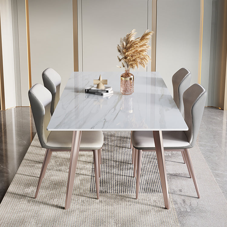 Nordic 1/2/5/7 Pieces Dining Set Sintered Stone Dining Table Set for Restaurant 5 Pieces: Table, 4 Chairs Clearhalo 'Dining Room Sets' 'Dining Tables & Seating' 'dining_room_set' 'furn' 'furn_dining_room_set' 'Furniture' 'furniture_dining_room_set' 'Kitchen & Dining Furniture' 'kitchen&dining_furn' 'kitchen' 4421965